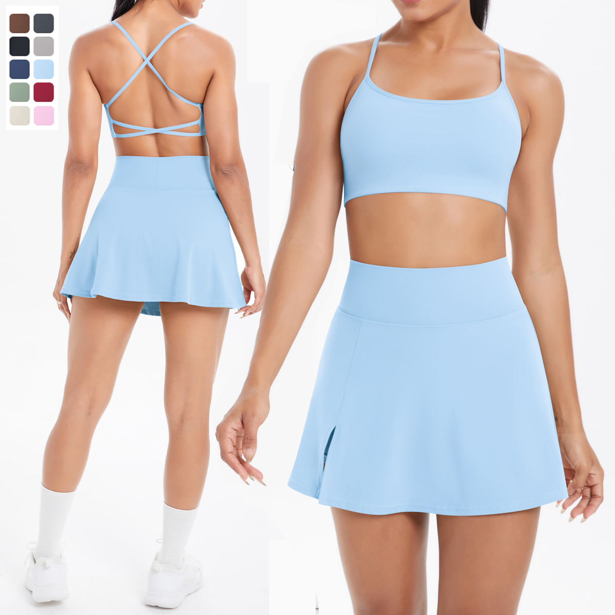 Herbal Yoga - 2PCS Sportswear Yoga Set Gym Clothes