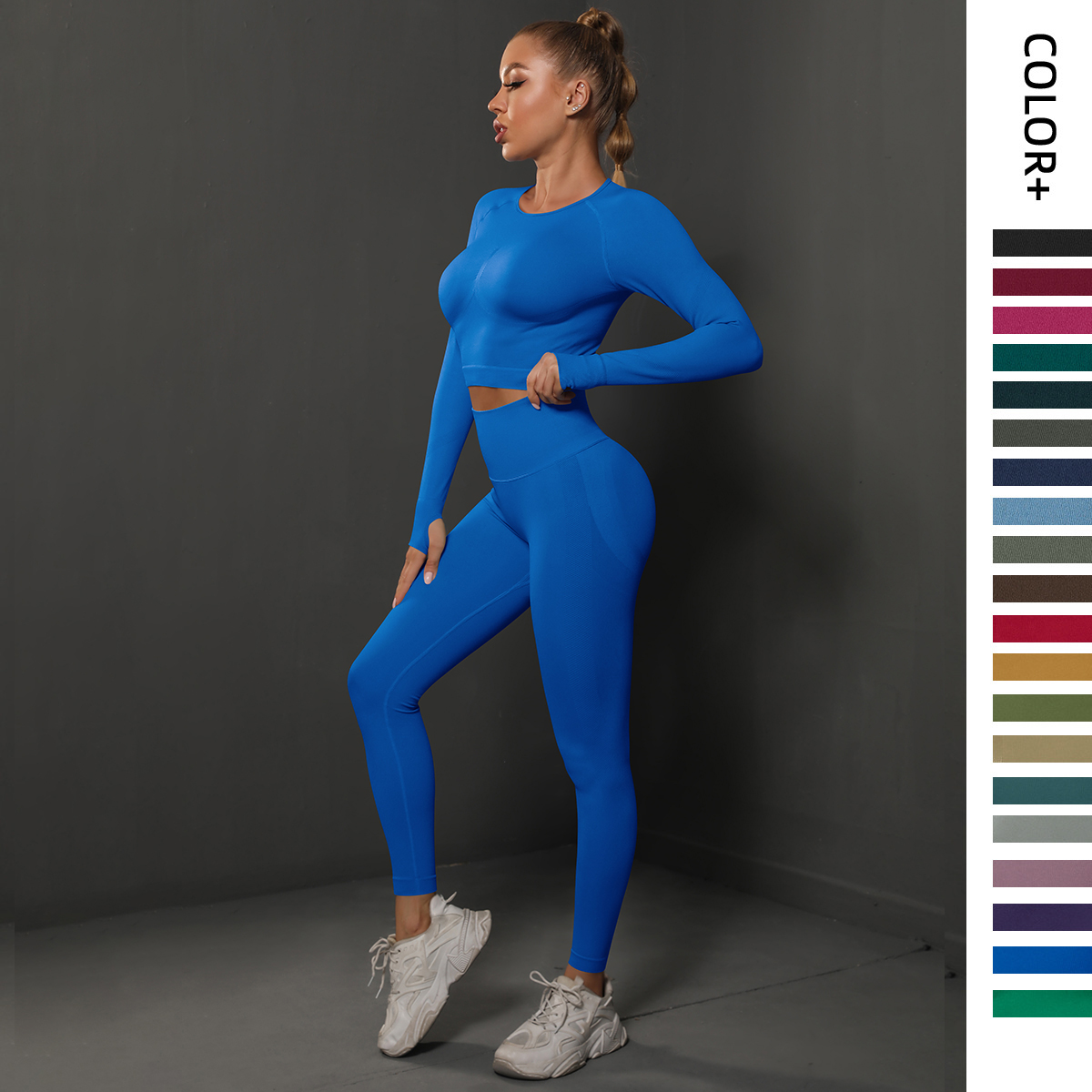 Herbal Yoga - 2Pcs Women Sets Energy Seamless Gym