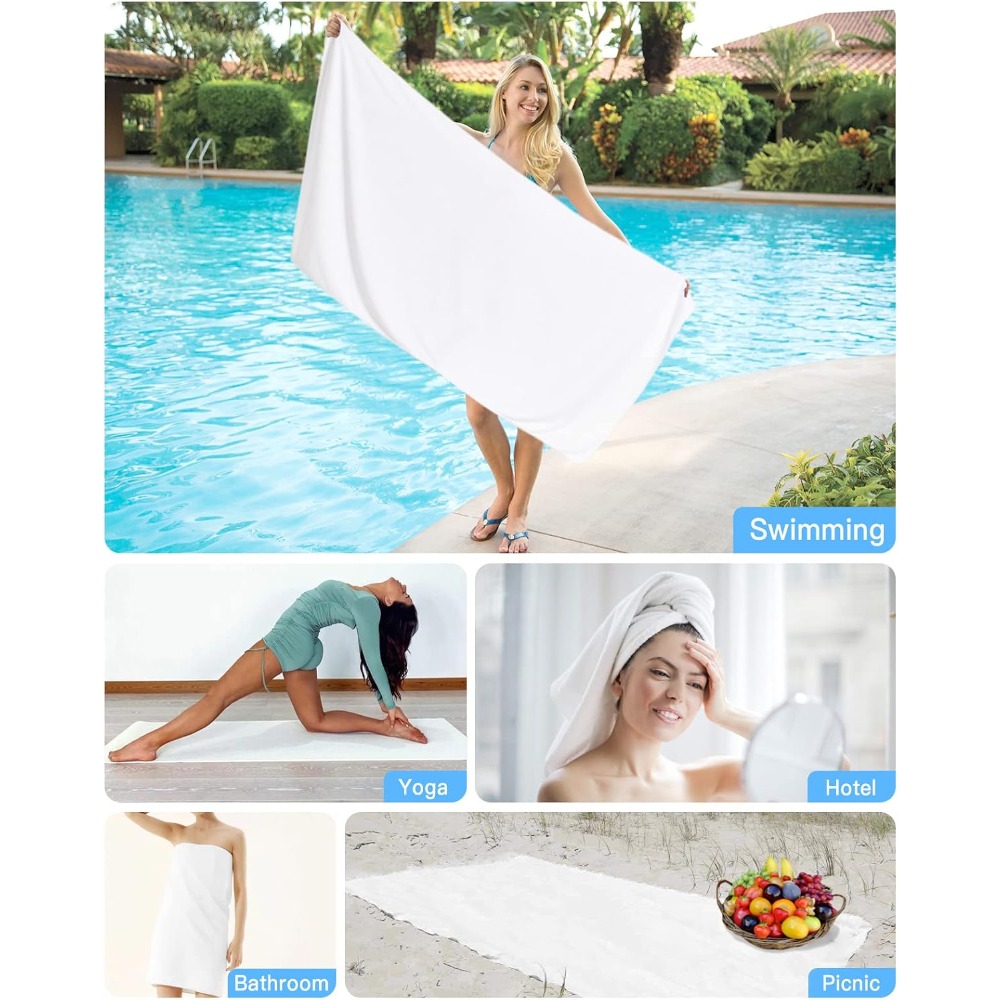1pc Beach Towel Pure White Tow - огляд і ціна Herbal Yoga