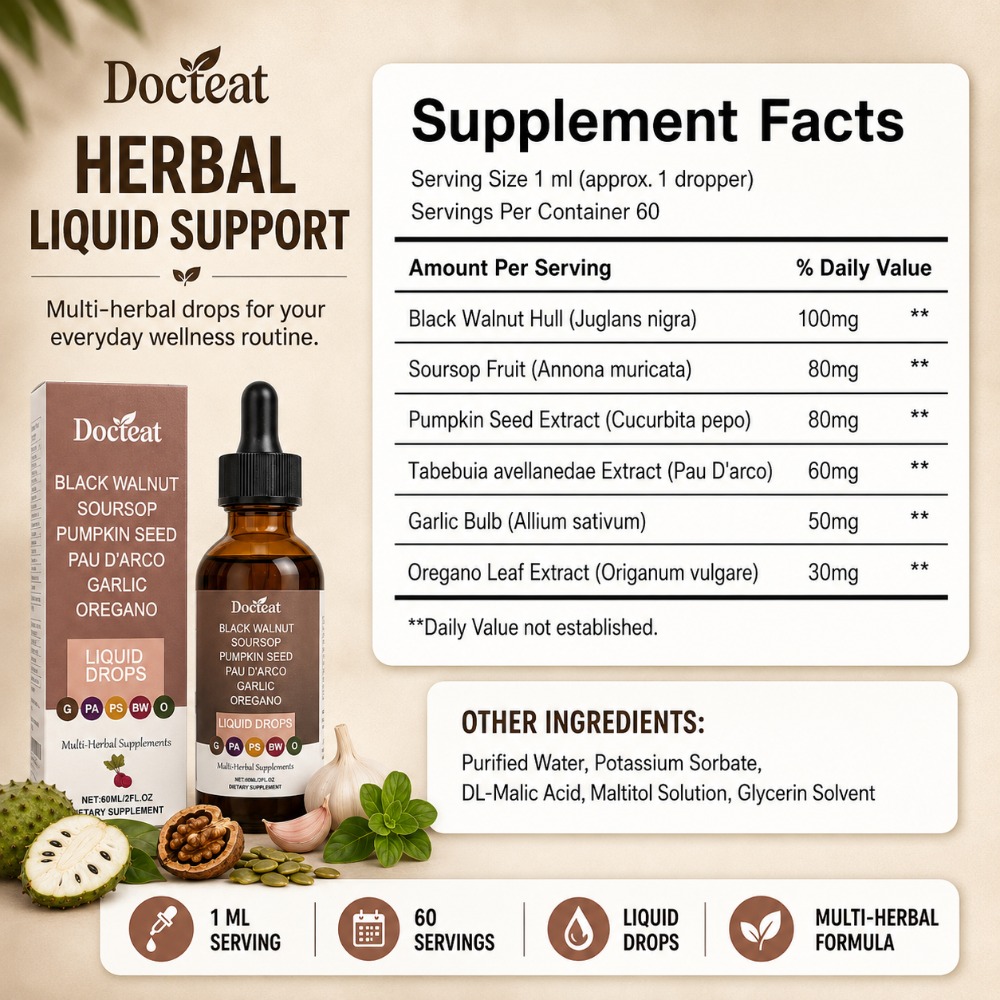 Docteat Black Walnut Soursop L - огляд і ціна Herbal Wellness Drops