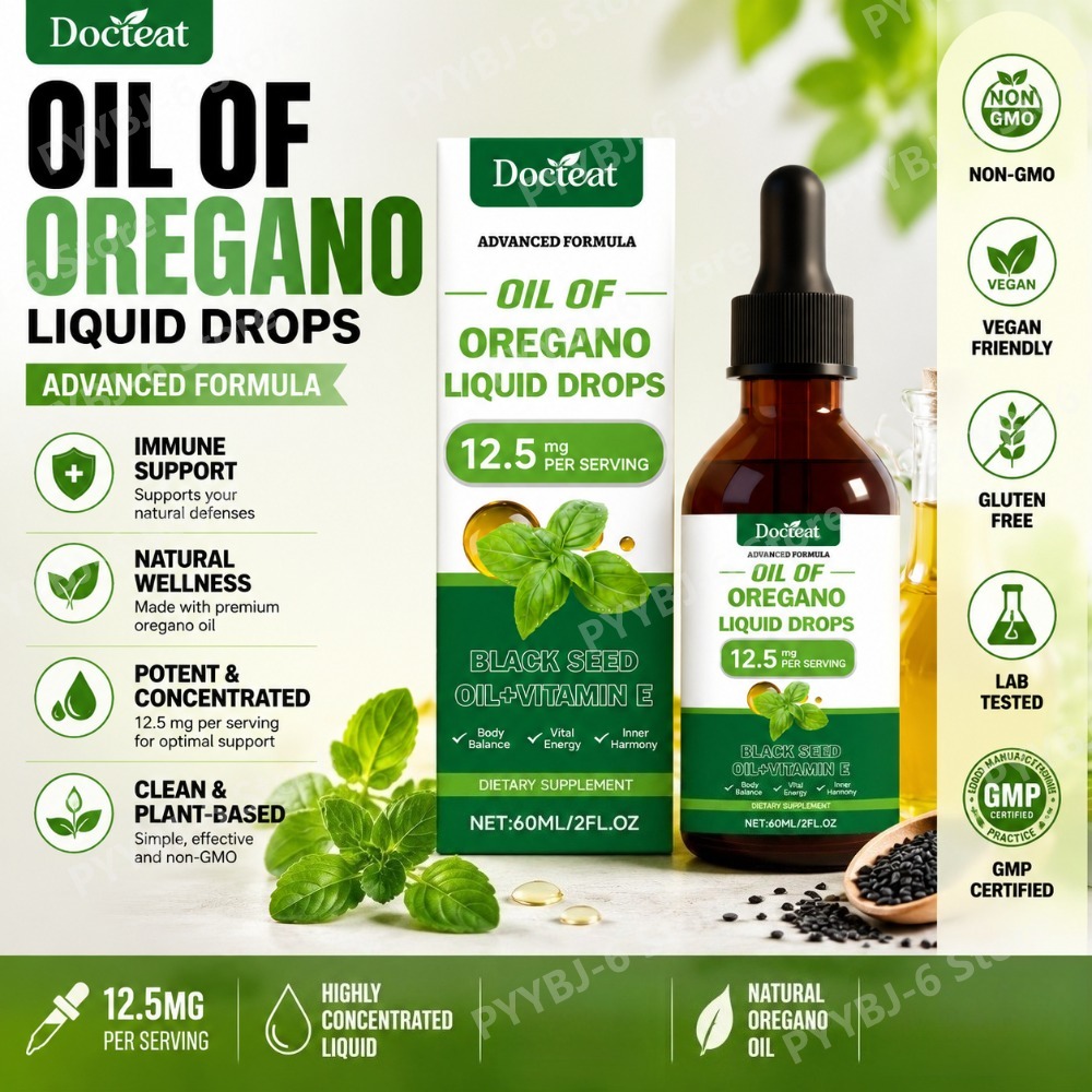 Oregano Oil Liquid Drops 60ml  - огляд і ціна Herbal Wellness Drops