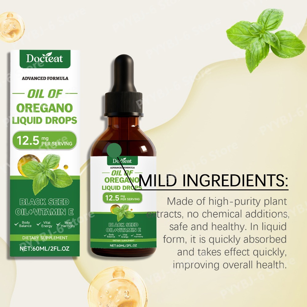 Oregano Oil Liquid Drops 60ml  - огляд і ціна Herbal Wellness Drops